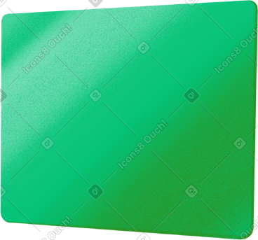 Green rectangle in perspective PNG, SVG