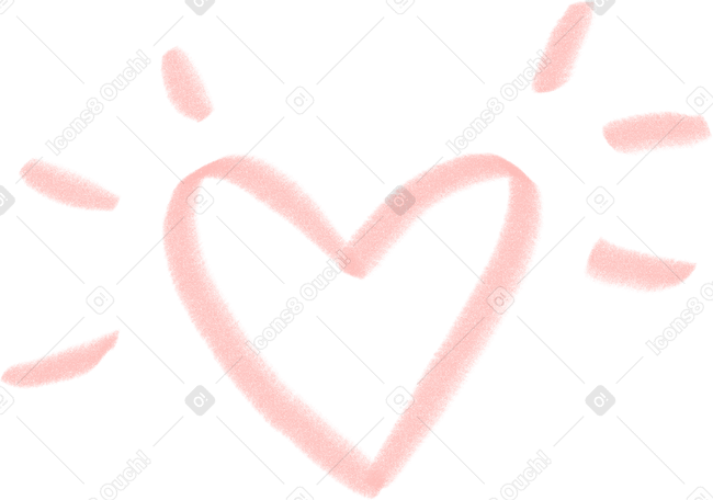 pink heart with lines Illustration in PNG, SVG