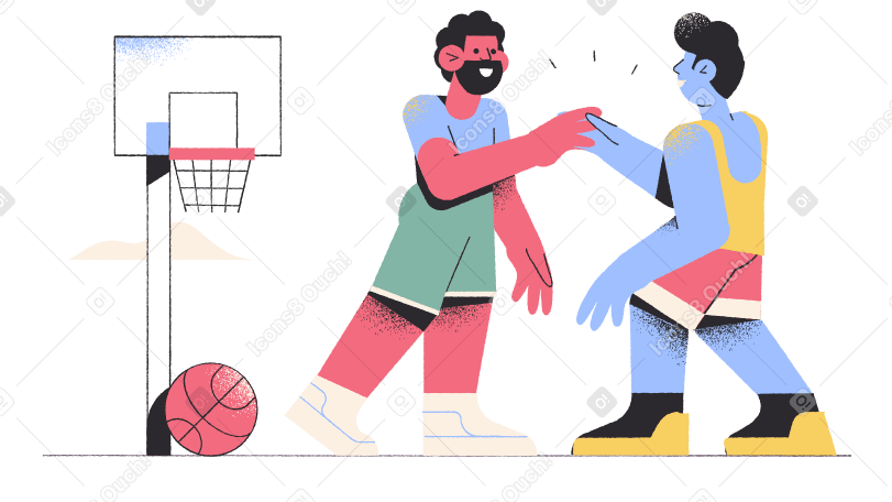 Basketball game Illustration in PNG, SVG