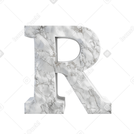 Мраморная буква р в PNG, SVG