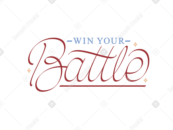 lettering win your battle в PNG, SVG