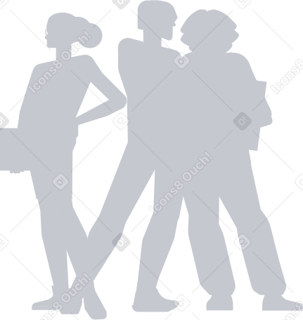 crowd silhouette PNG, SVG