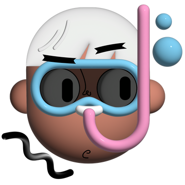 Guy in diving goggles PNG, SVG