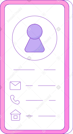 mobile profile Illustration in PNG, SVG