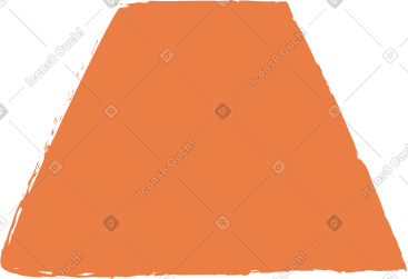 Orange trapezoid PNG, SVG