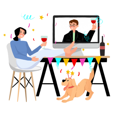 Online party PNG, SVG
