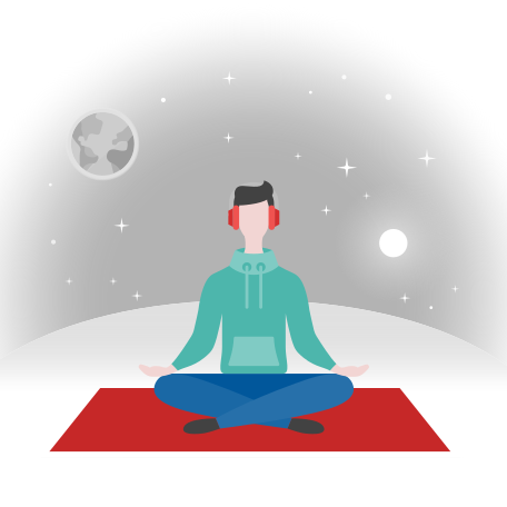 Meditation Illustration in PNG, SVG
