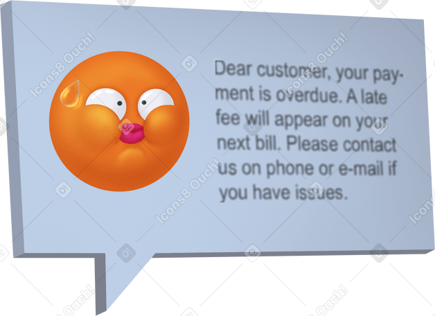 speech bubble with message and emoji PNG, SVG