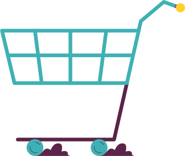 Grocery cart animated illustration in GIF, Lottie (JSON), AE