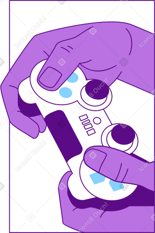 frame hands with gamepad PNG, SVG
