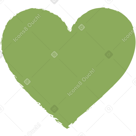 Dark green heart PNG, SVG