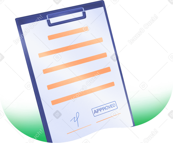agreement with signature and seal with background PNG, SVG