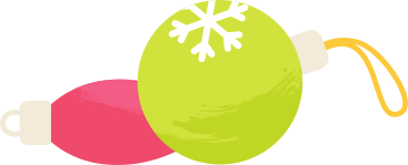 two christmas balls PNG, SVG
