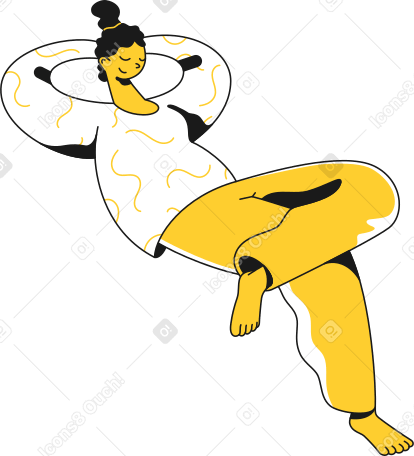 girl relaxing Illustration in PNG, SVG