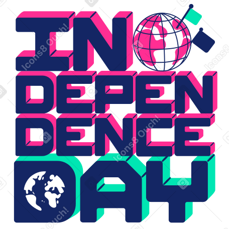 Illustration Jour de l'indépendance aux formats PNG, SVG