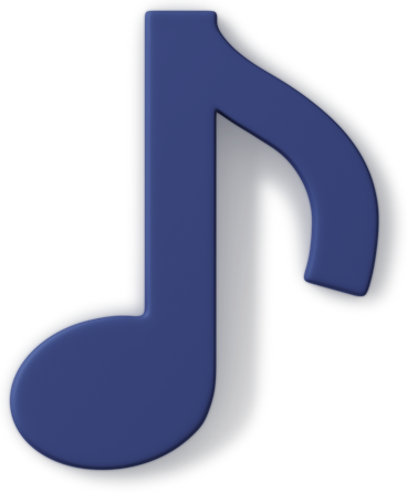 Blaues musiknotensymbol PNG, SVG