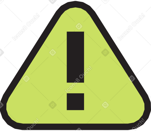 exclamation point in a triangle Illustration in PNG, SVG