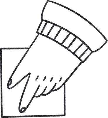 hand with a sticker PNG, SVG