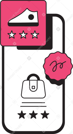 online shop in phone Illustration in PNG, SVG