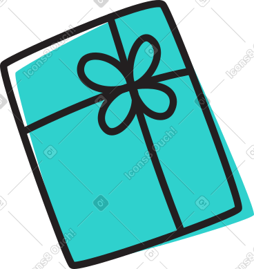 Gift box with a bow PNG, SVG