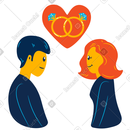 幸福的已婚的夫妇 PNG, SVG