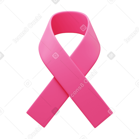 3D pink ribbon PNG, SVG