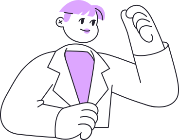scientist holding something in his hand PNG, SVG