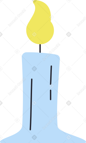 small white candle Illustration in PNG, SVG
