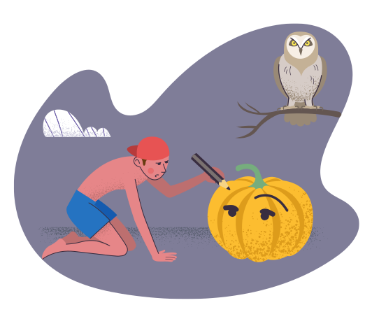 Halloween preparation Illustration in PNG, SVG