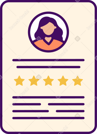 woman's resume PNG, SVG