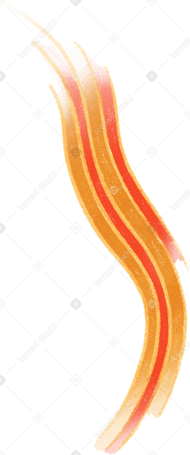 Pequena trilha ondulada colorida PNG, SVG