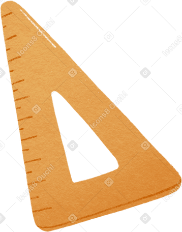 yellow triangular ruler PNG, SVG