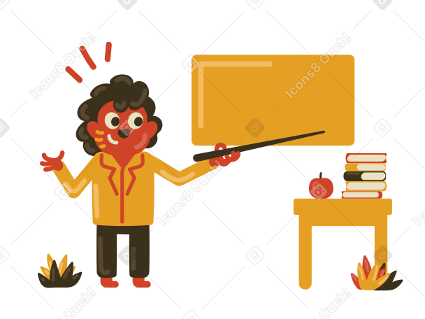 School teacher Illustration in PNG, SVG