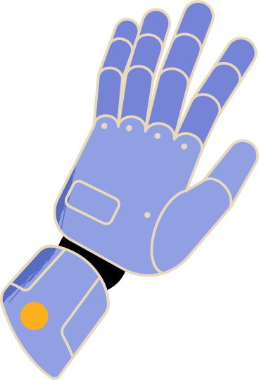 left hand robot PNG, SVG