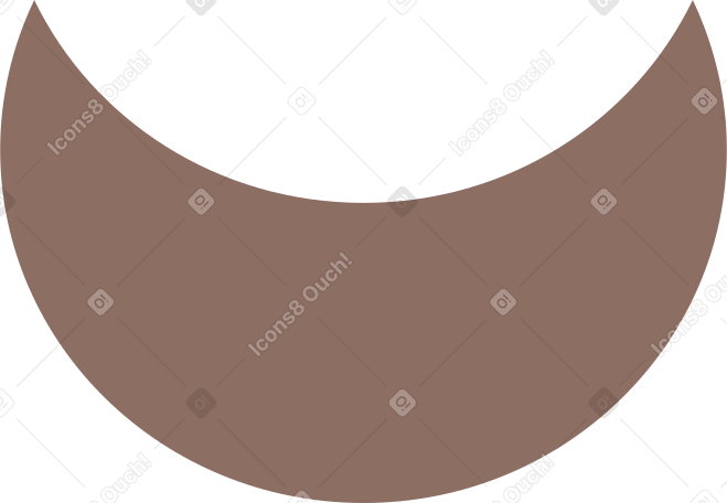 crescent brown PNG, SVG