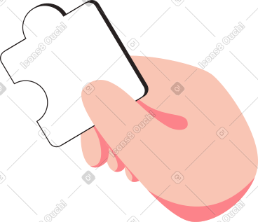 Hand holding a puzzle piece PNG, SVG