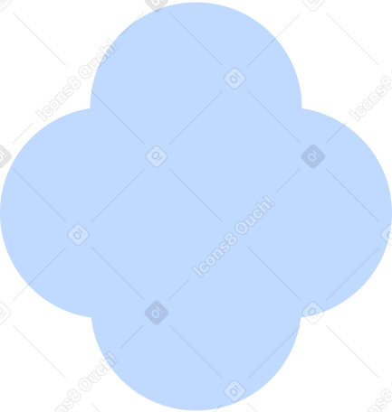 blue quatrefoil PNG、SVG