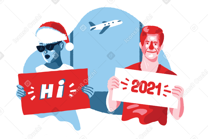 Welcome to the new year Illustration in PNG, SVG