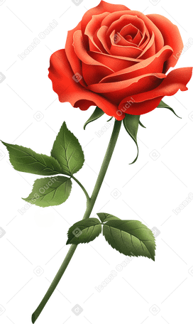 Красная роза в PNG, SVG