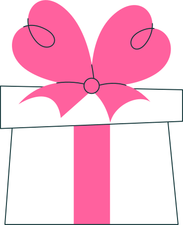 gift box with a pink bow PNG, SVG