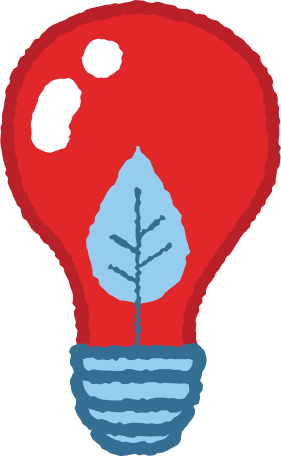 light bulb with a leaf Illustration in PNG, SVG