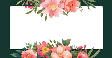 pink flowers and copy space PNG, SVG