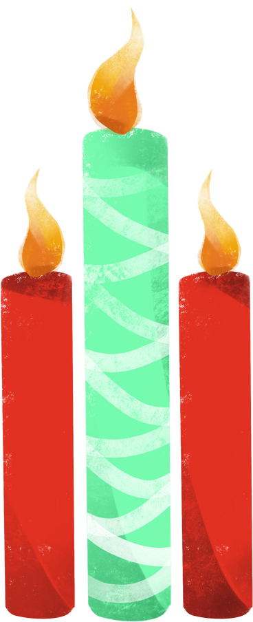 Christmas candles PNG, SVG