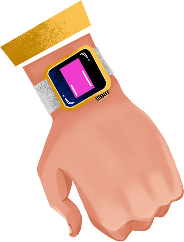left hand with a watch PNG, SVG