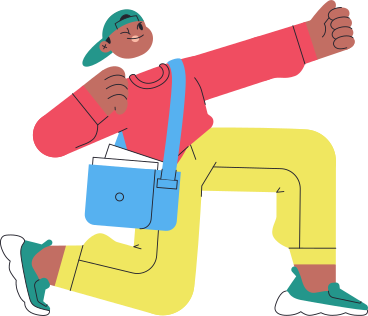 guy with mail bag PNG, SVG