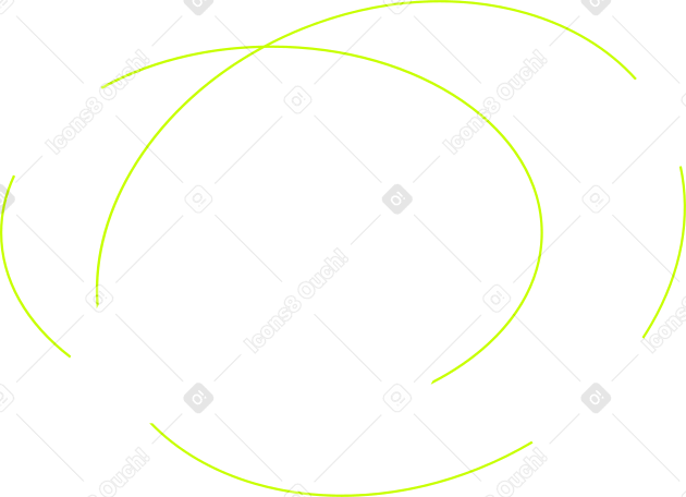 big green lines orbit Illustration in PNG, SVG