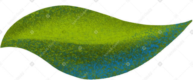 curved green leaf Illustration in PNG, SVG