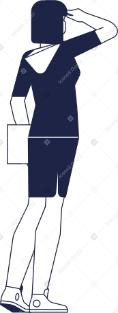 woman looking outside Illustration in PNG, SVG