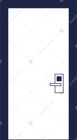 room door line Illustration in PNG, SVG