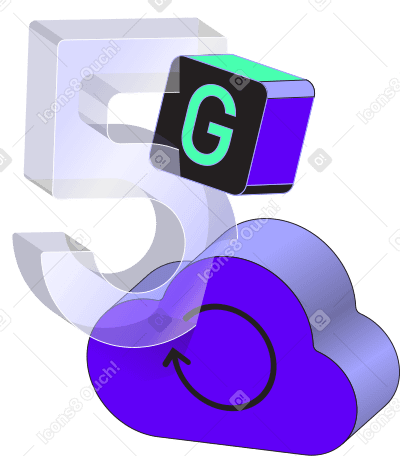 5g 및 클라우드 다운로드 PNG, SVG